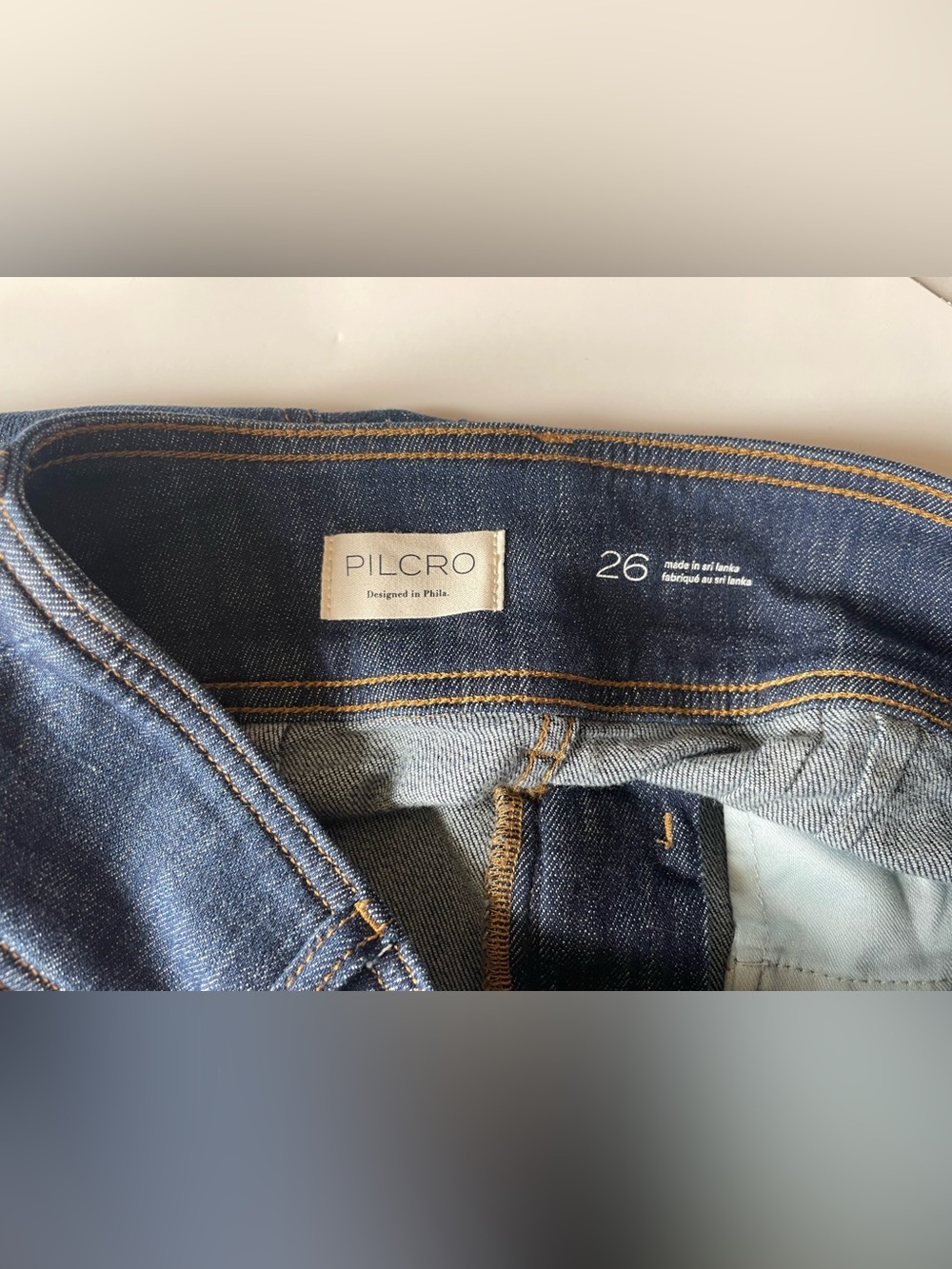 Pilcro by Anthropologie Cotton Dark Wash High-Rise Wide-Leg Denim Jeans - Picture 2 of 9